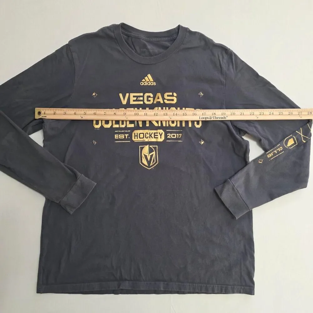 Adidas Vegas Golden Knights NHL hockey long sleeve shirt Size XL